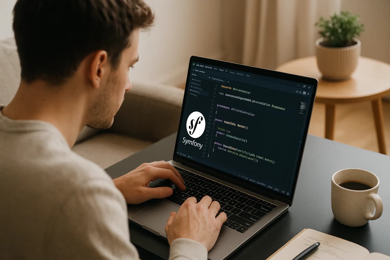 persona usando symfony para trabajar