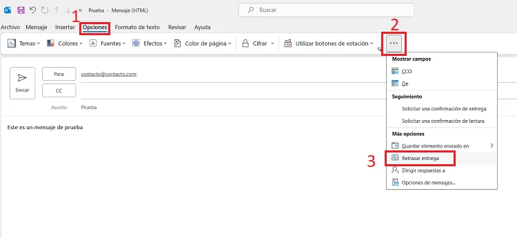 Programar Envío de Correo en Outlook
