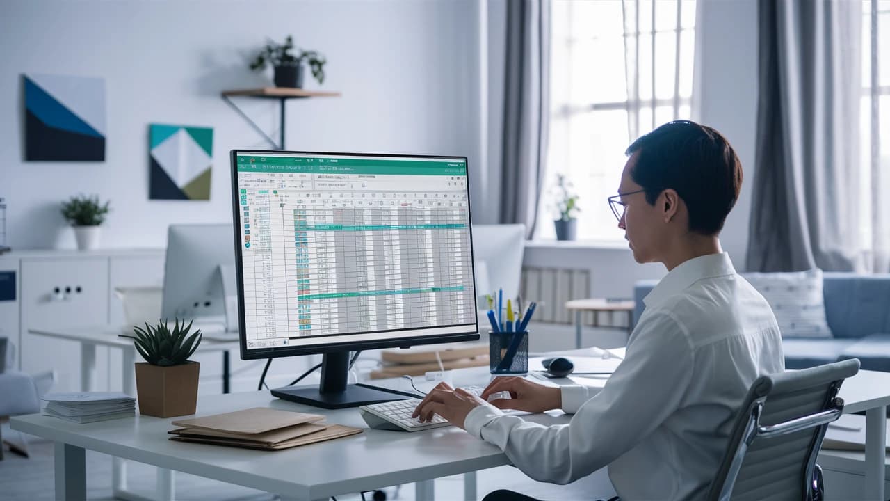 chica usando función transponer en excel