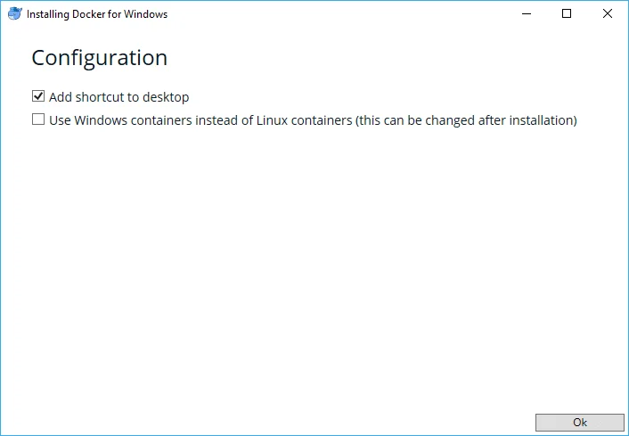 Instalador de Docker en Windows