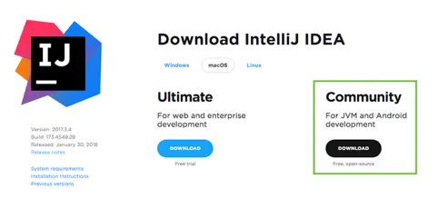Descarga de IntelliJ IDEA