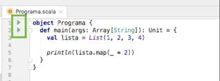 Puntos de ejecución en el código Scala