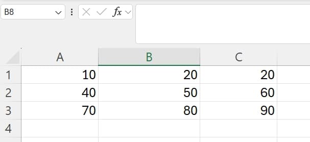 Ejemplo de tabla en Excel