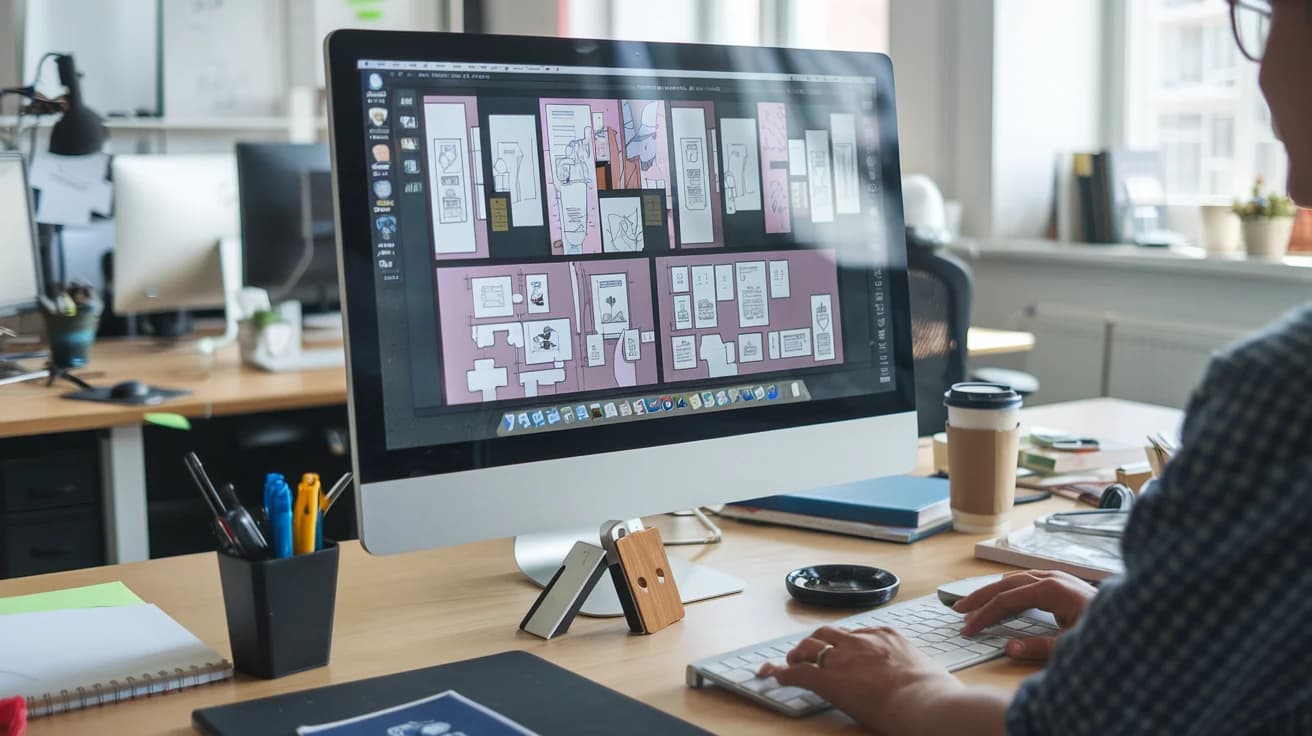 chica usando storyboard en iOS