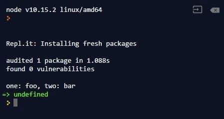 Salida de código Javascript en la consola, RegExp