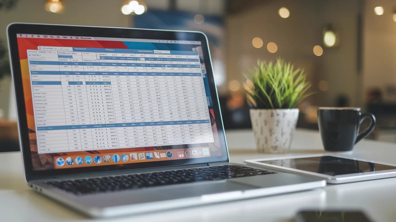 pantalla con excel