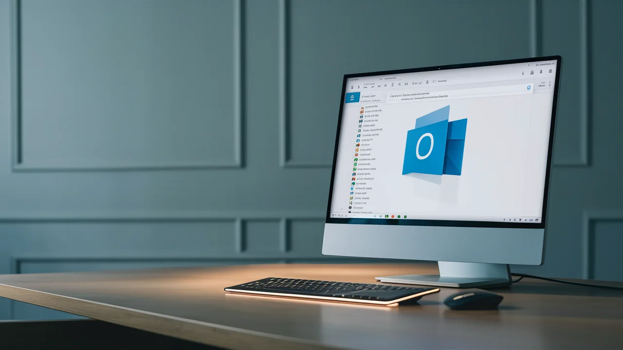 Monitor con Outlook abierto