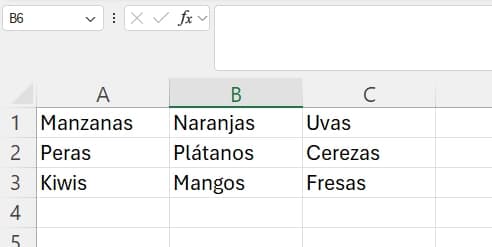 tabla datos de ejemplo