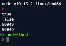 Salida de código Javascript en la consola, operador de exponenciación