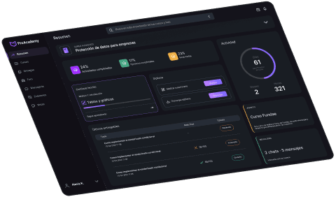 Vista del dashboard del alumno