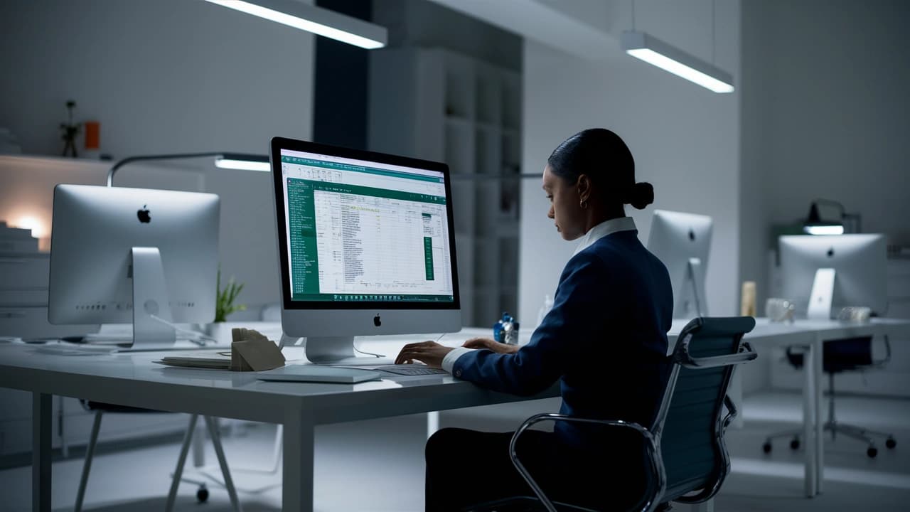 Chica usando función coincidir en excel